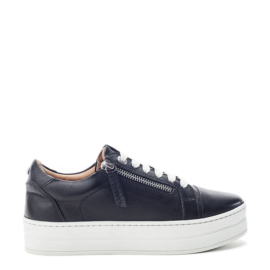 Abbee Black Leather Trainers