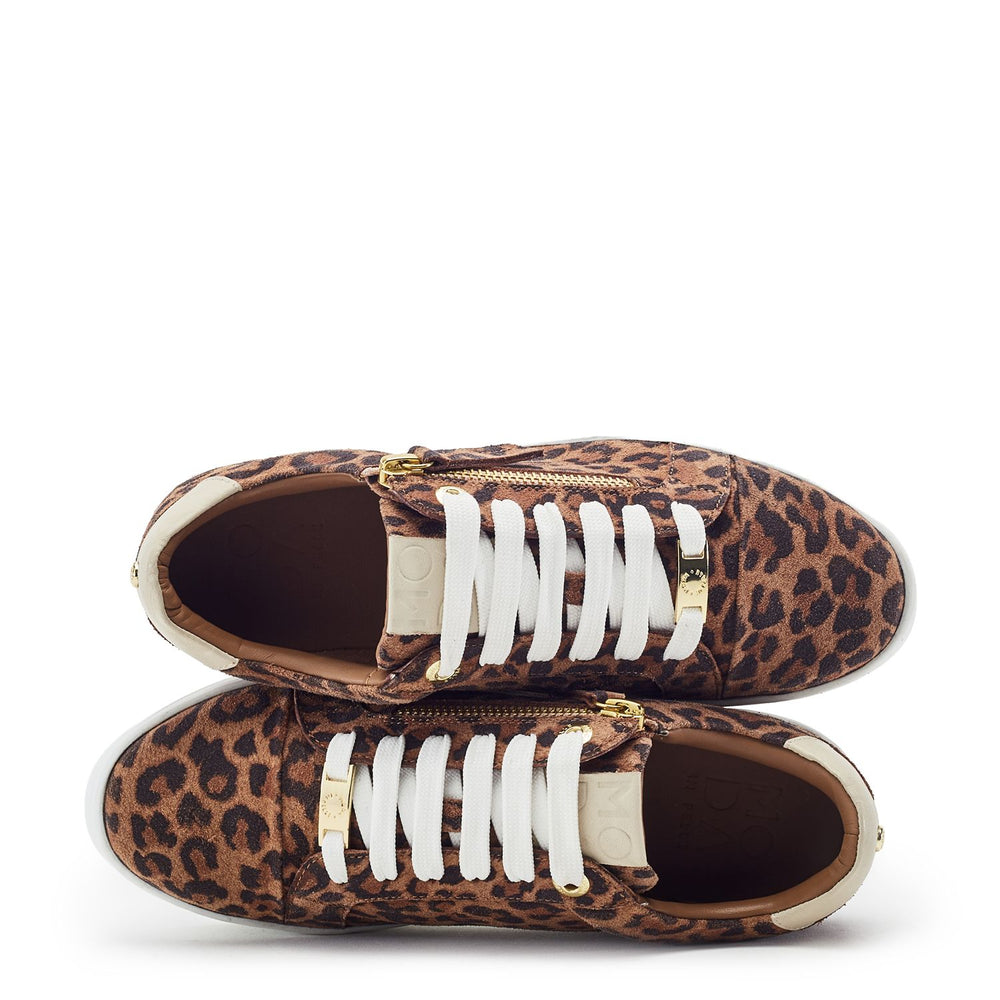 Abbee Leopard Suede Trainers