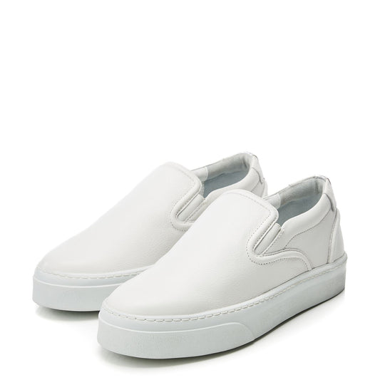 Adreenia White Leather Trainers