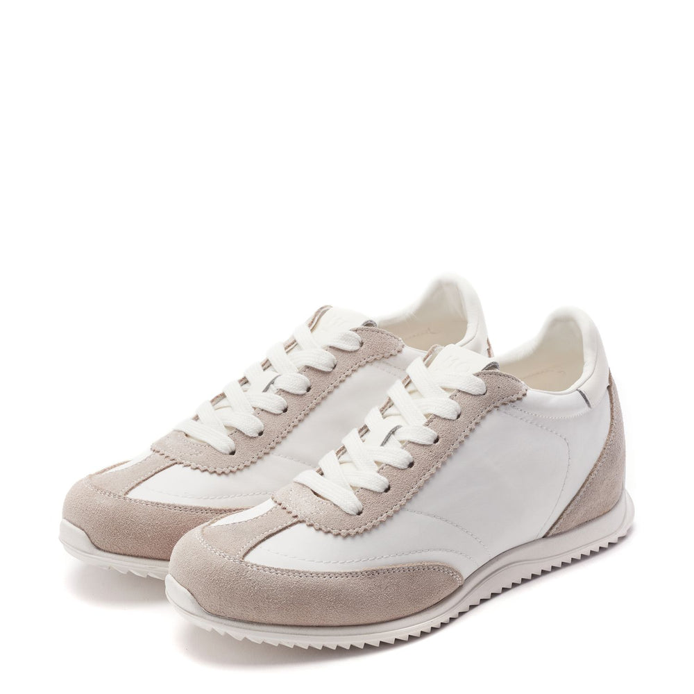 Akalia White Textile Trainers