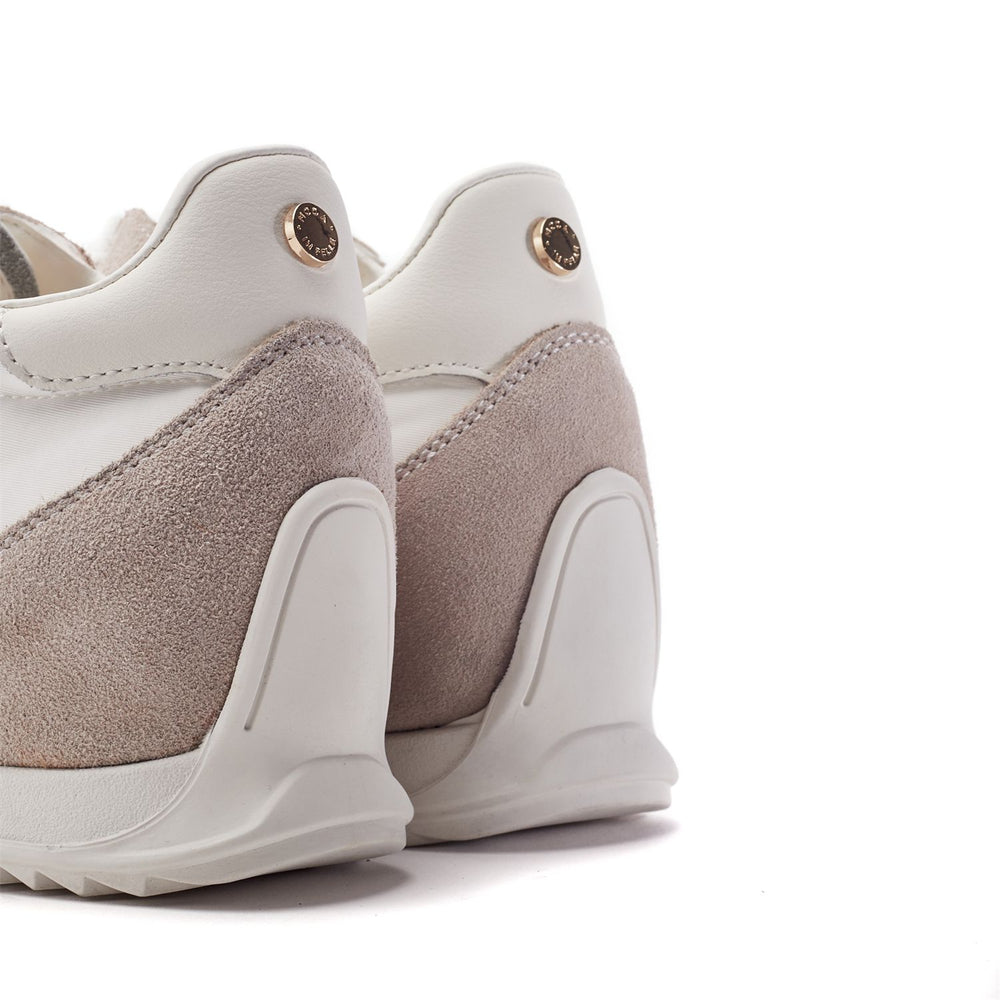 Akalia White Textile Trainers