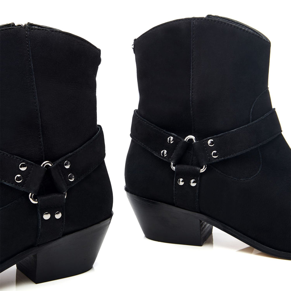 Alexiia Black Nubuck Boots
