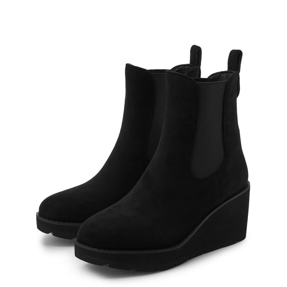 Allby Black Alcantara Alcantara Boots