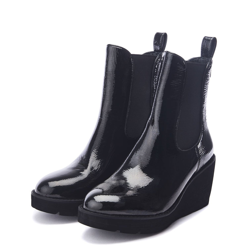 Allby Black Patent Patent Boots