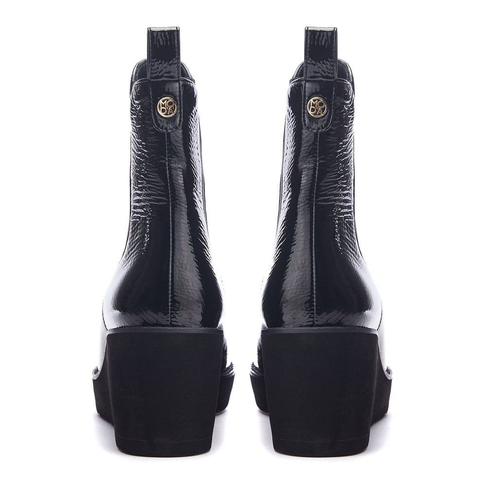 Allby Black Patent Patent Boots