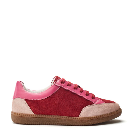 Alnmouth Pink-Red Suede Trainers