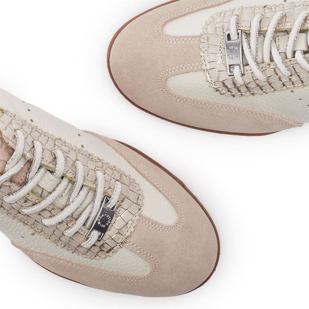 Alonnia Off White Leather Trainers