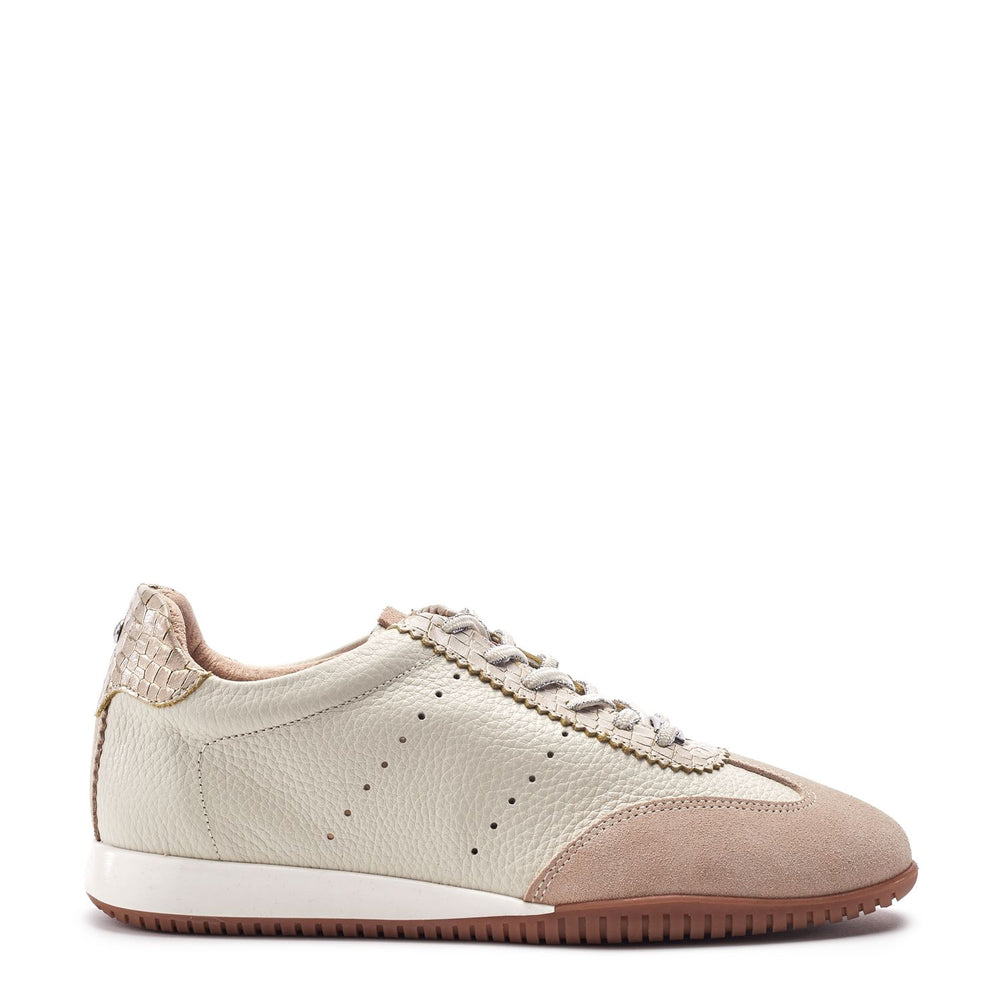 Alonnia Off White Leather Trainers