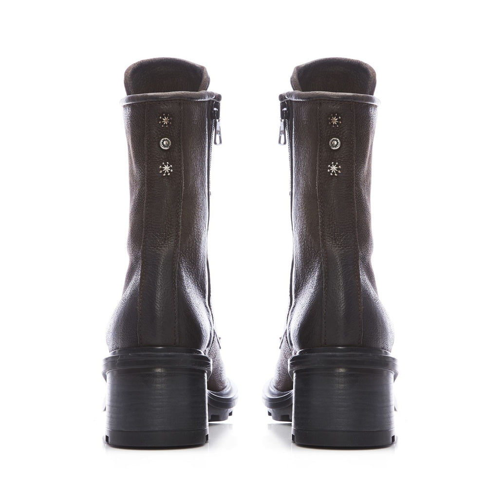 Alysse Grey Leather Boots