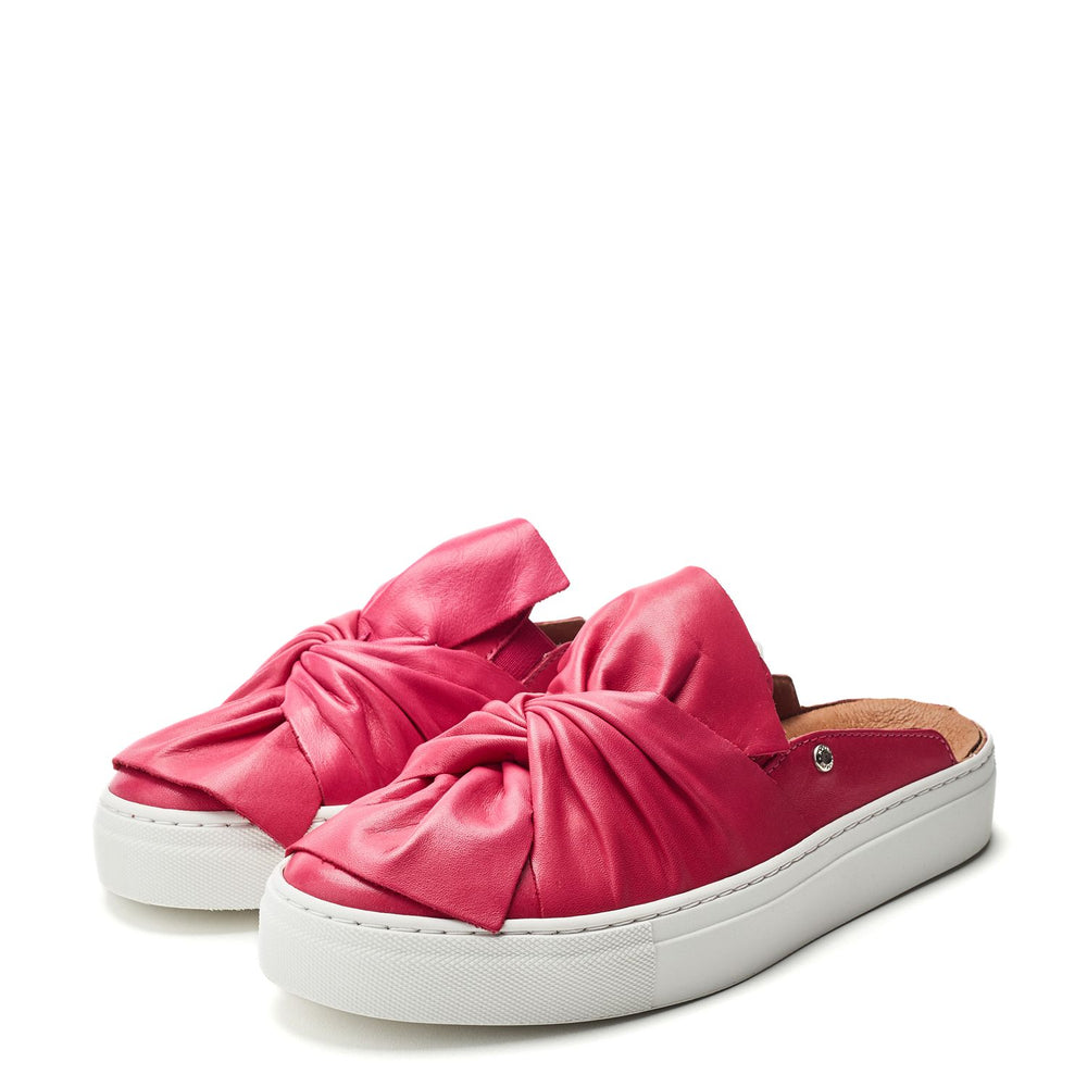 Amarantha Coral Leather Trainers