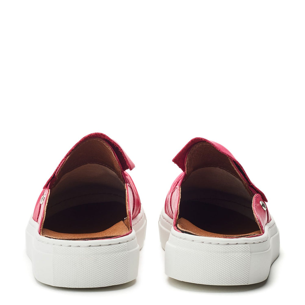 Amarantha Coral Leather Trainers