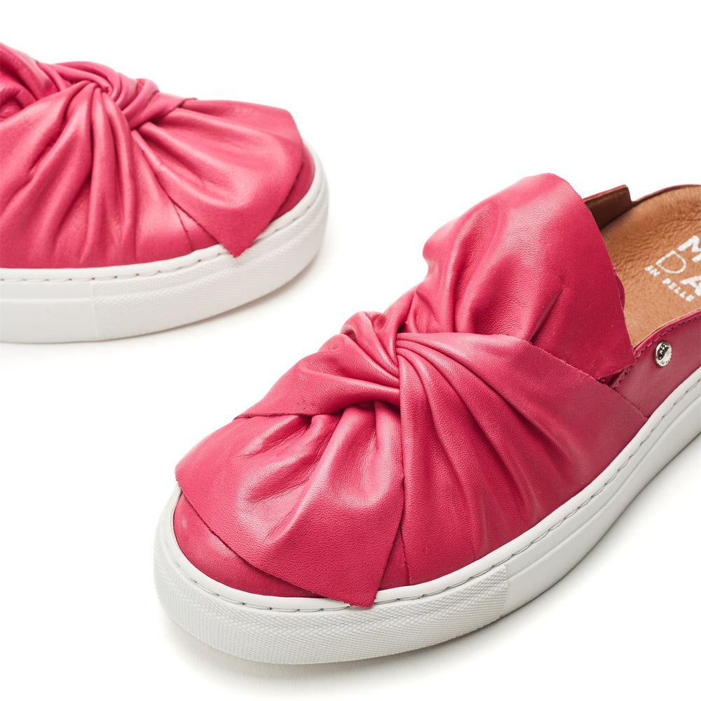 Amarantha Coral Leather Trainers