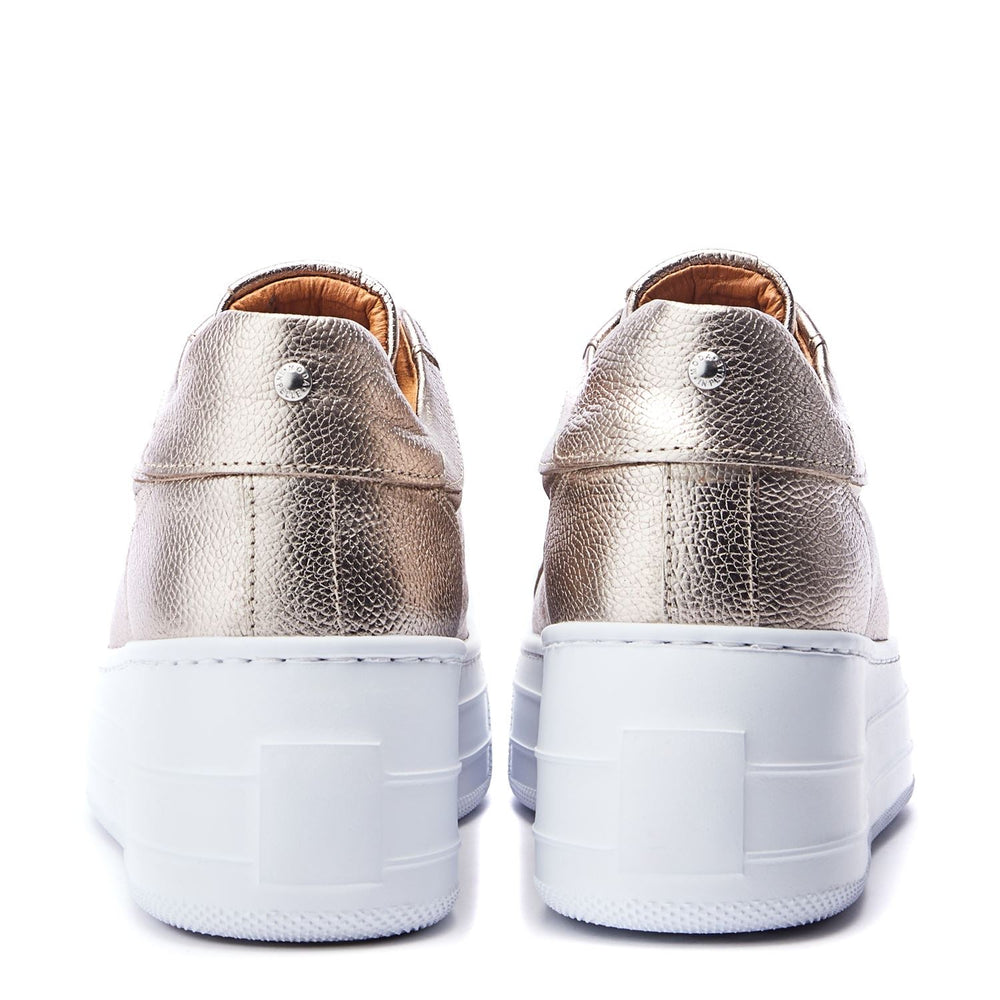 Aneeba Gold Leather Trainers