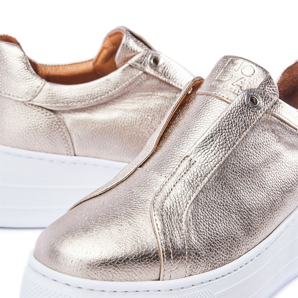Aneeba Gold Leather Trainers