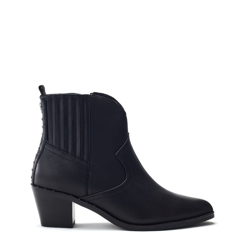 Anniee Black Leather Boots