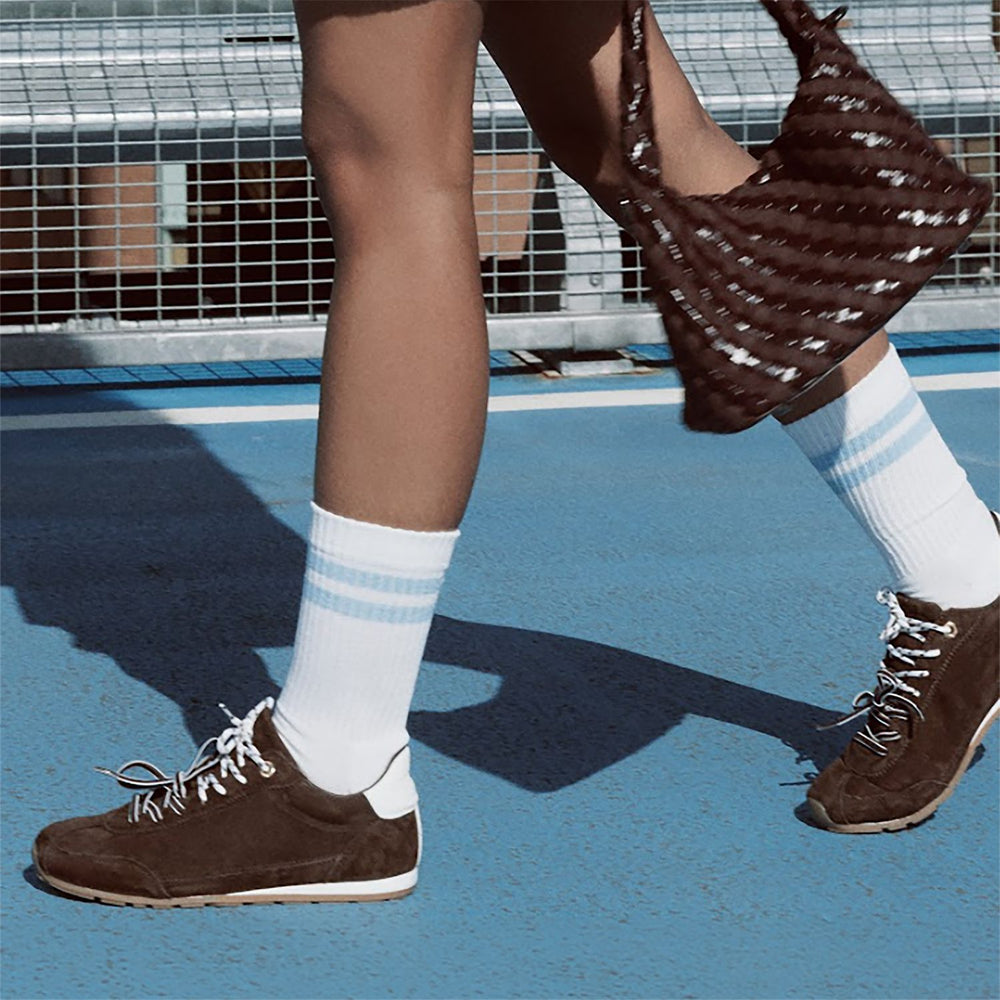Ares Dark Brown Suede Trainers