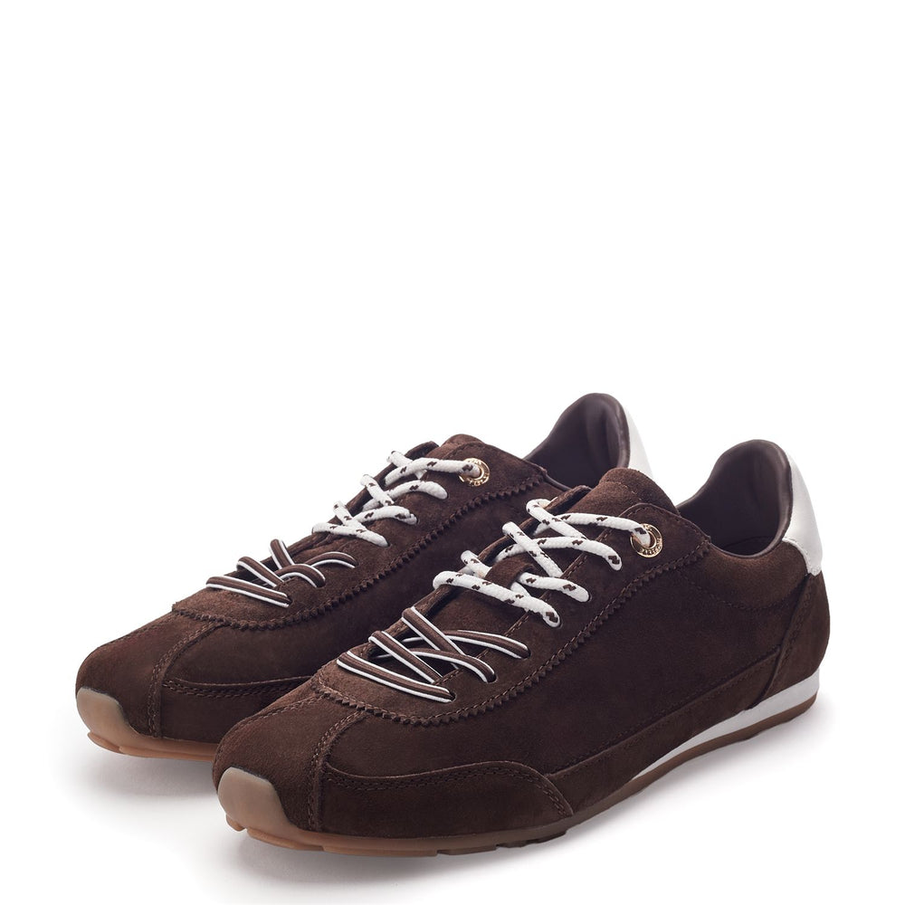 Ares Dark Brown Suede Trainers