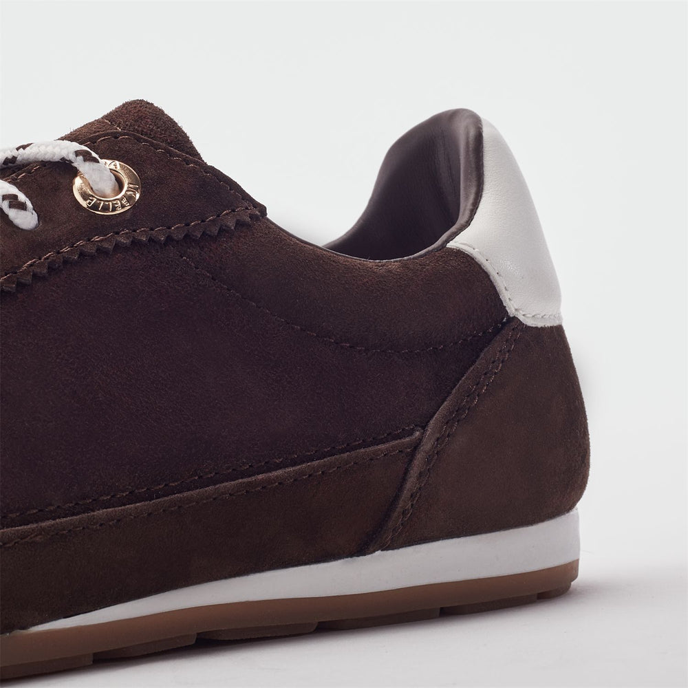 Ares Dark Brown Suede Trainers