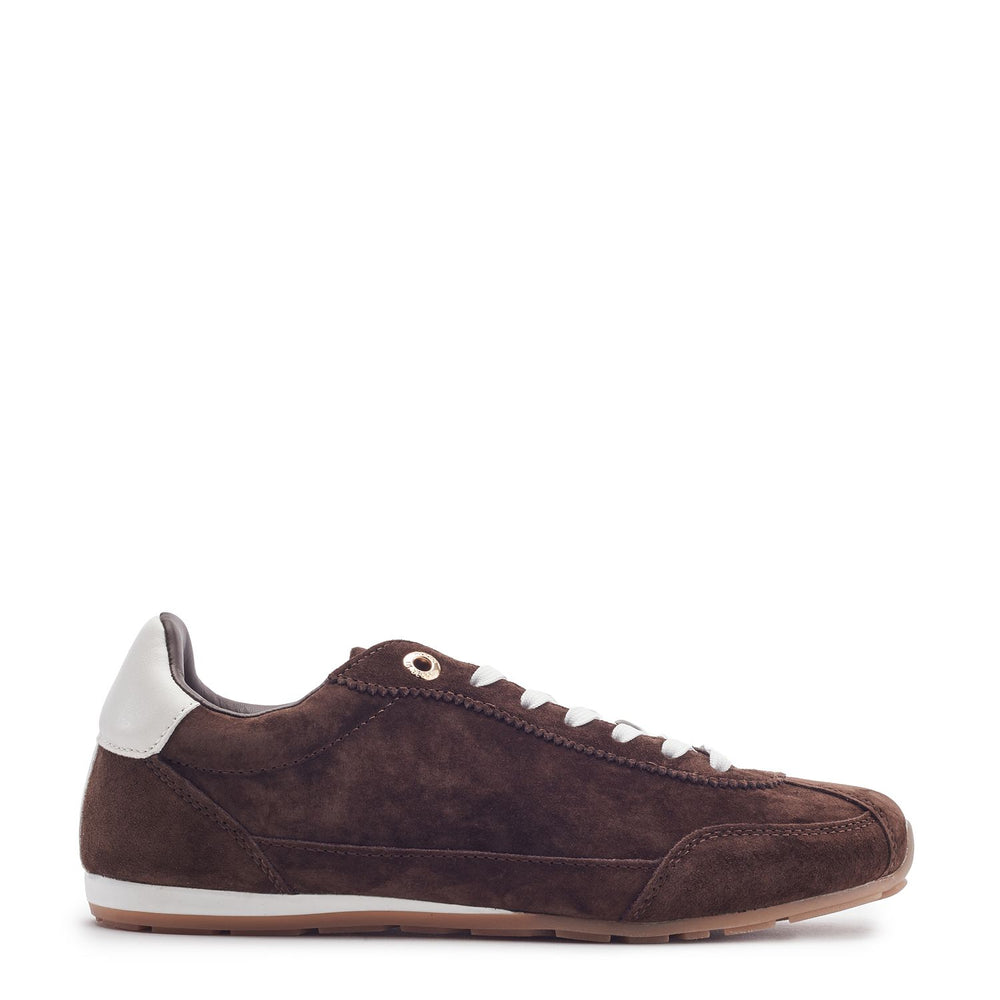 Ares Dark Brown Suede Trainers