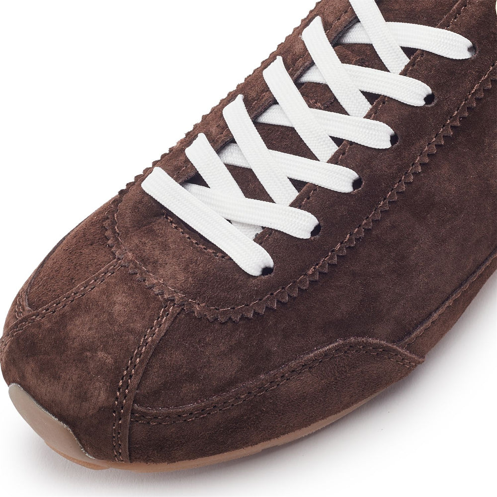 Ares Dark Brown Suede Trainers