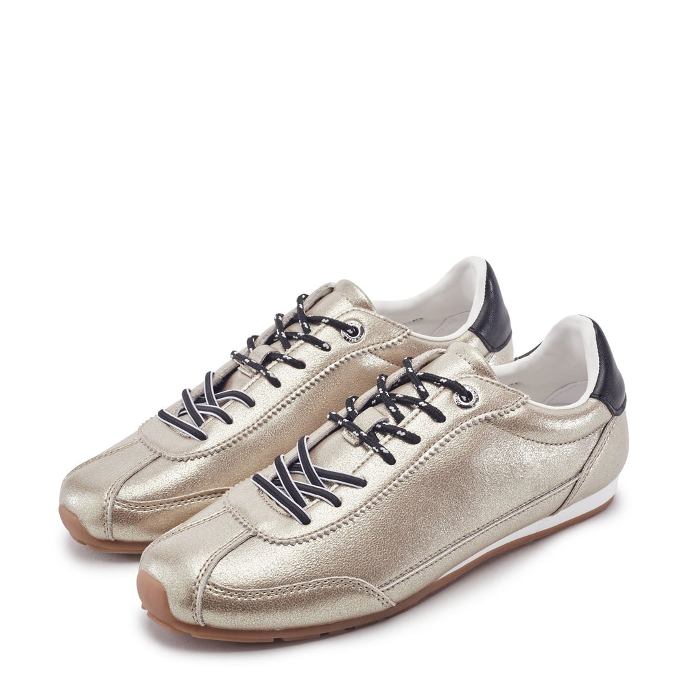 Ares Gold Leather Trainers