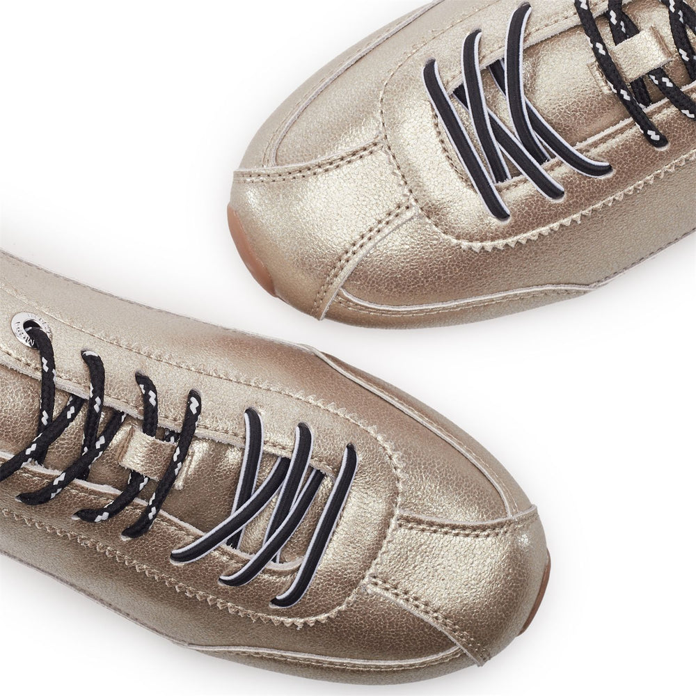 Ares Gold Leather Trainers