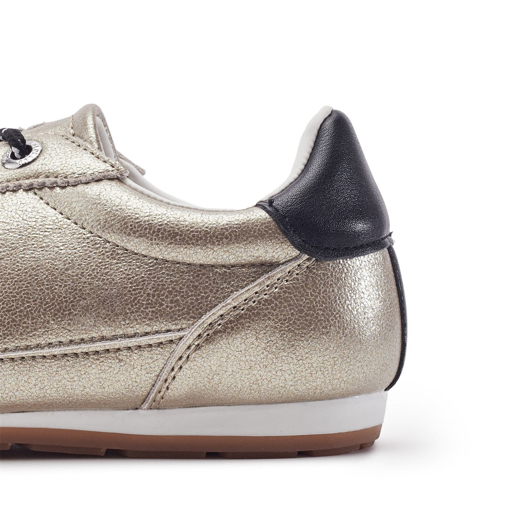 Ares Gold Leather Trainers