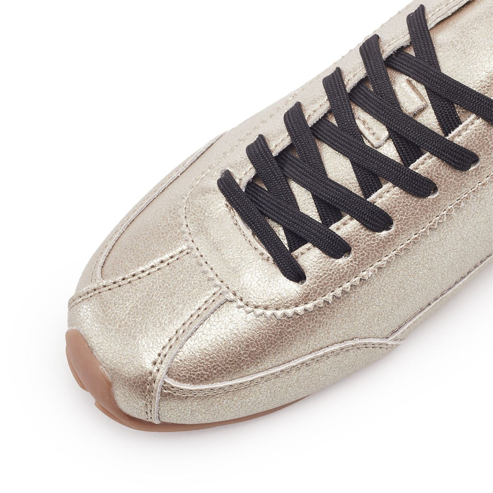 Ares Gold Leather Trainers