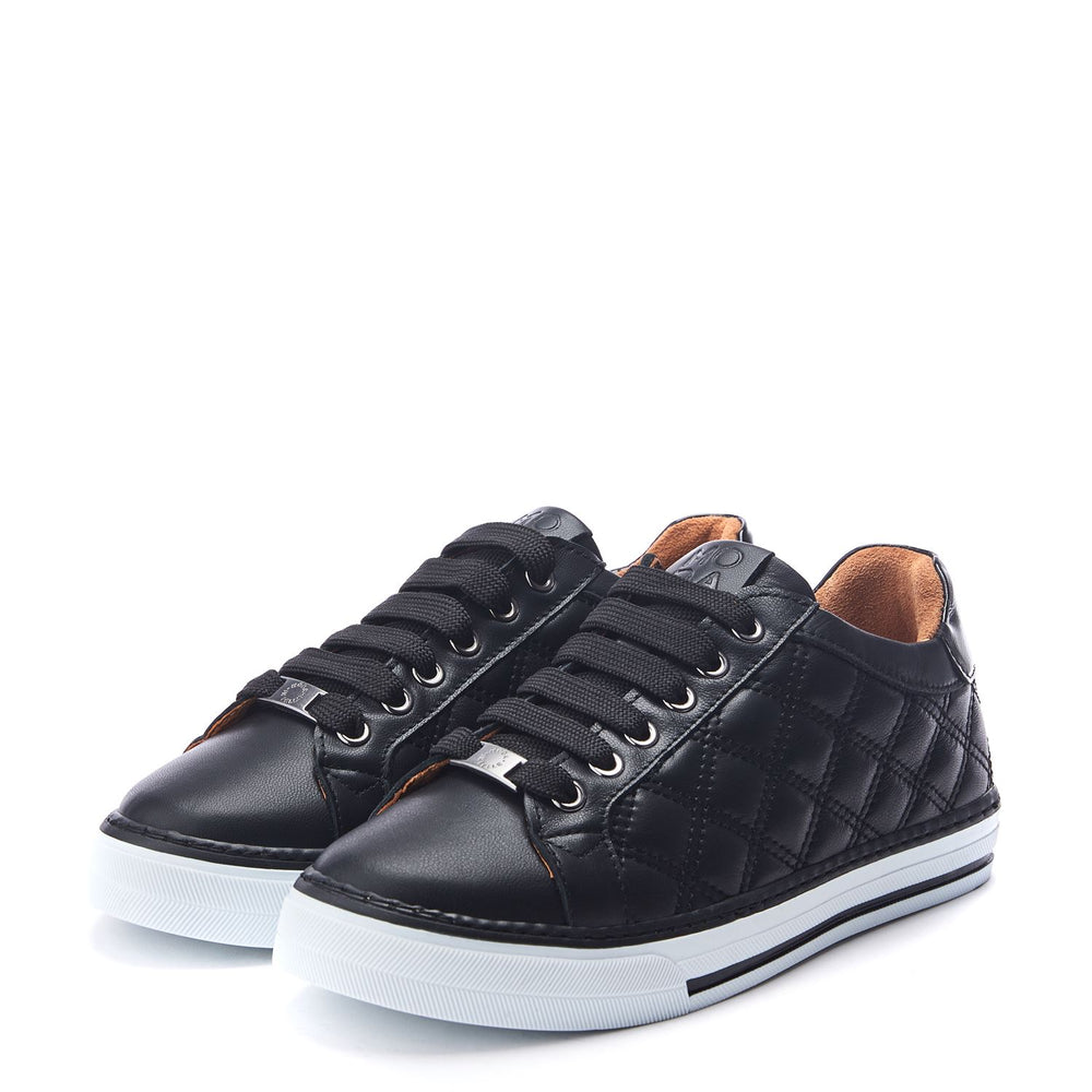Arzon Black Leather Trainers