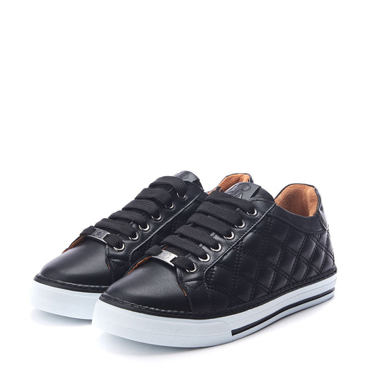 Arzon Black Leather Trainers