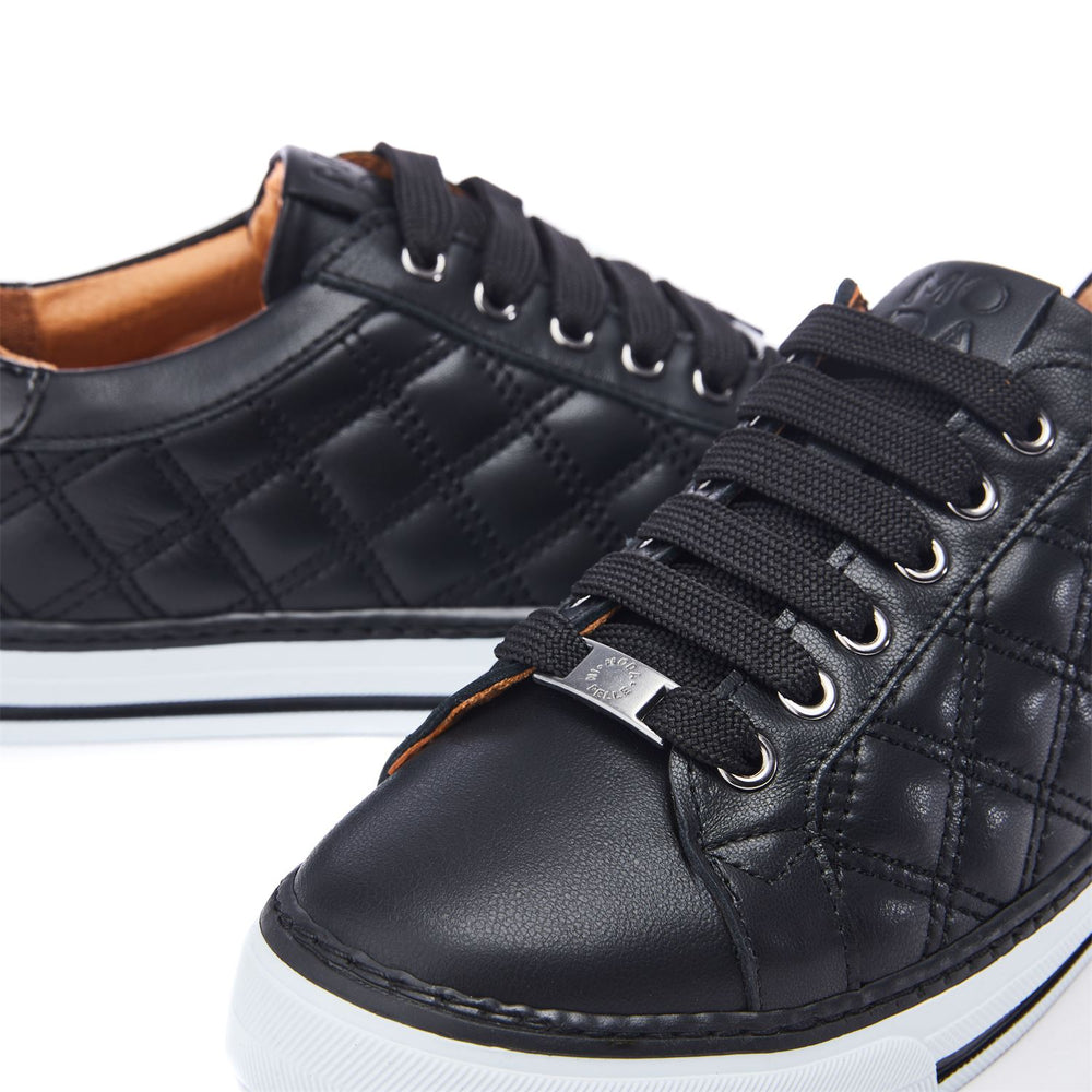 Arzon Black Leather Trainers