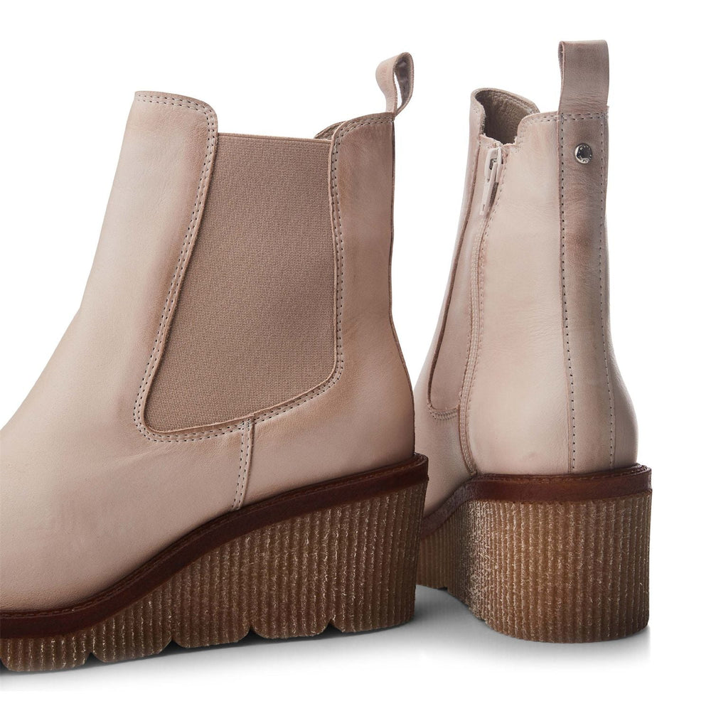 Audyn Cream Leather Boots