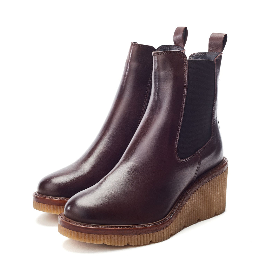 Audyn Dark Brown Leather Boots