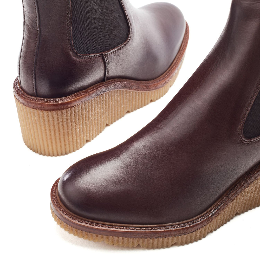 Audyn Dark Brown Leather Boots