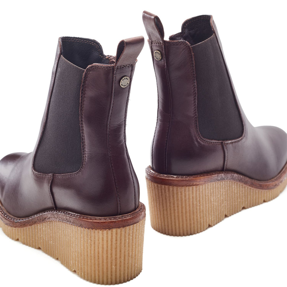 Audyn Dark Brown Leather Boots