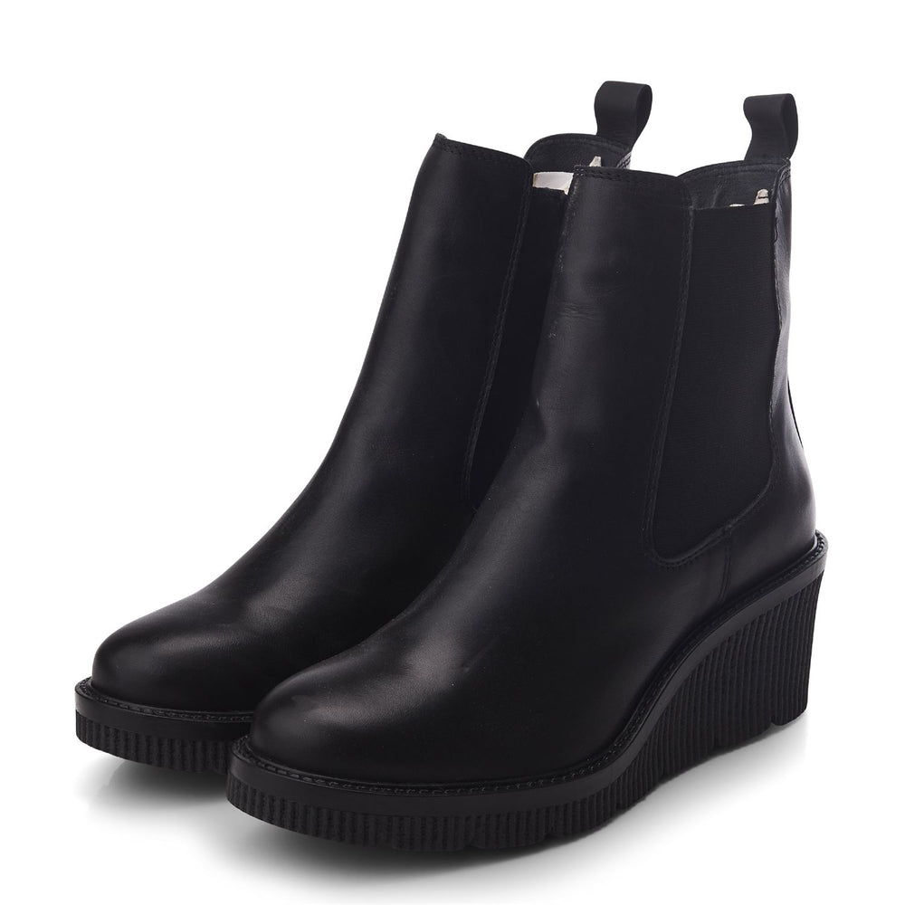 Audyn Jet Black Leather Boots