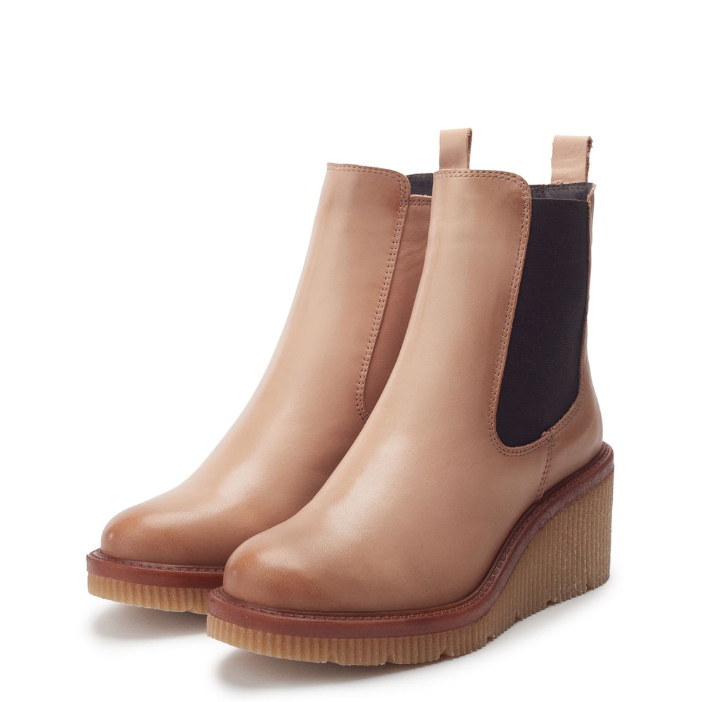 Audyn Taupe Leather Boots