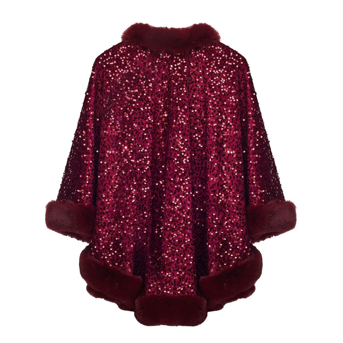 Aurora Poncho Burgundy Textile 