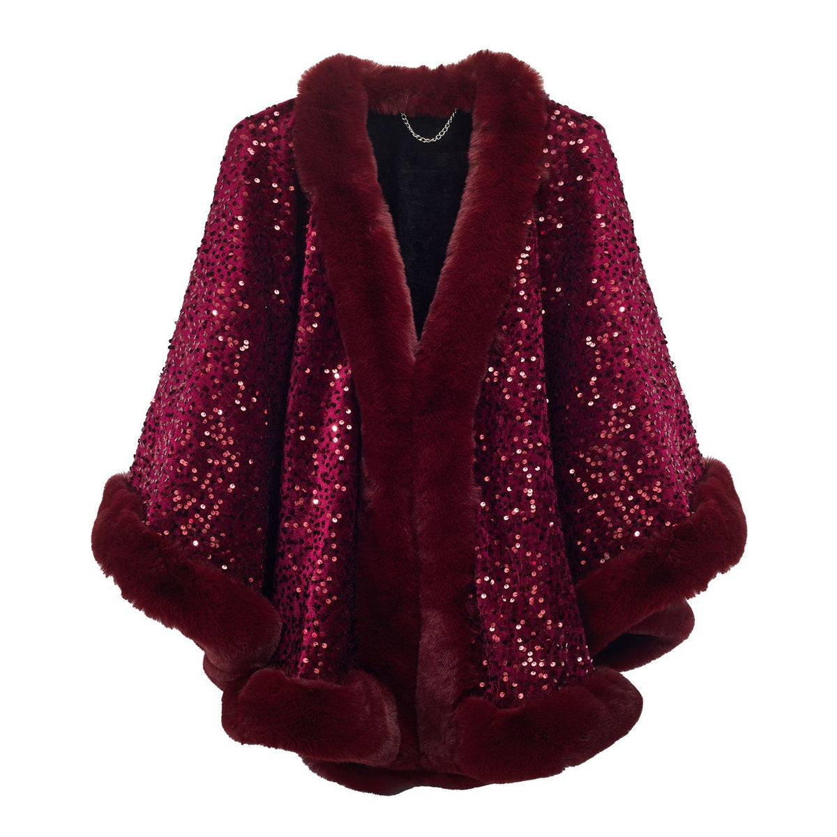 Aurora Poncho Burgundy Textile 