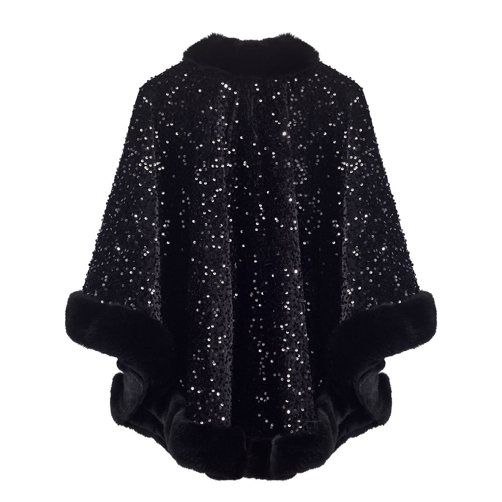 Aurora Poncho Black Textile 