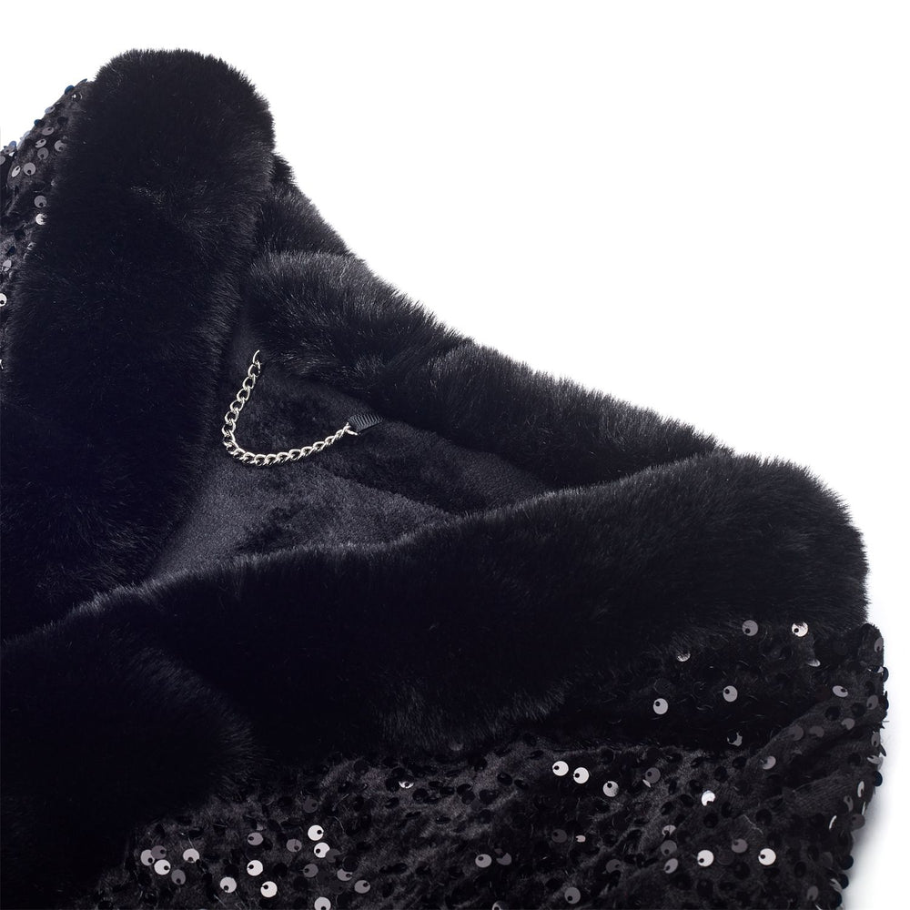 Aurora Poncho Black Textile 