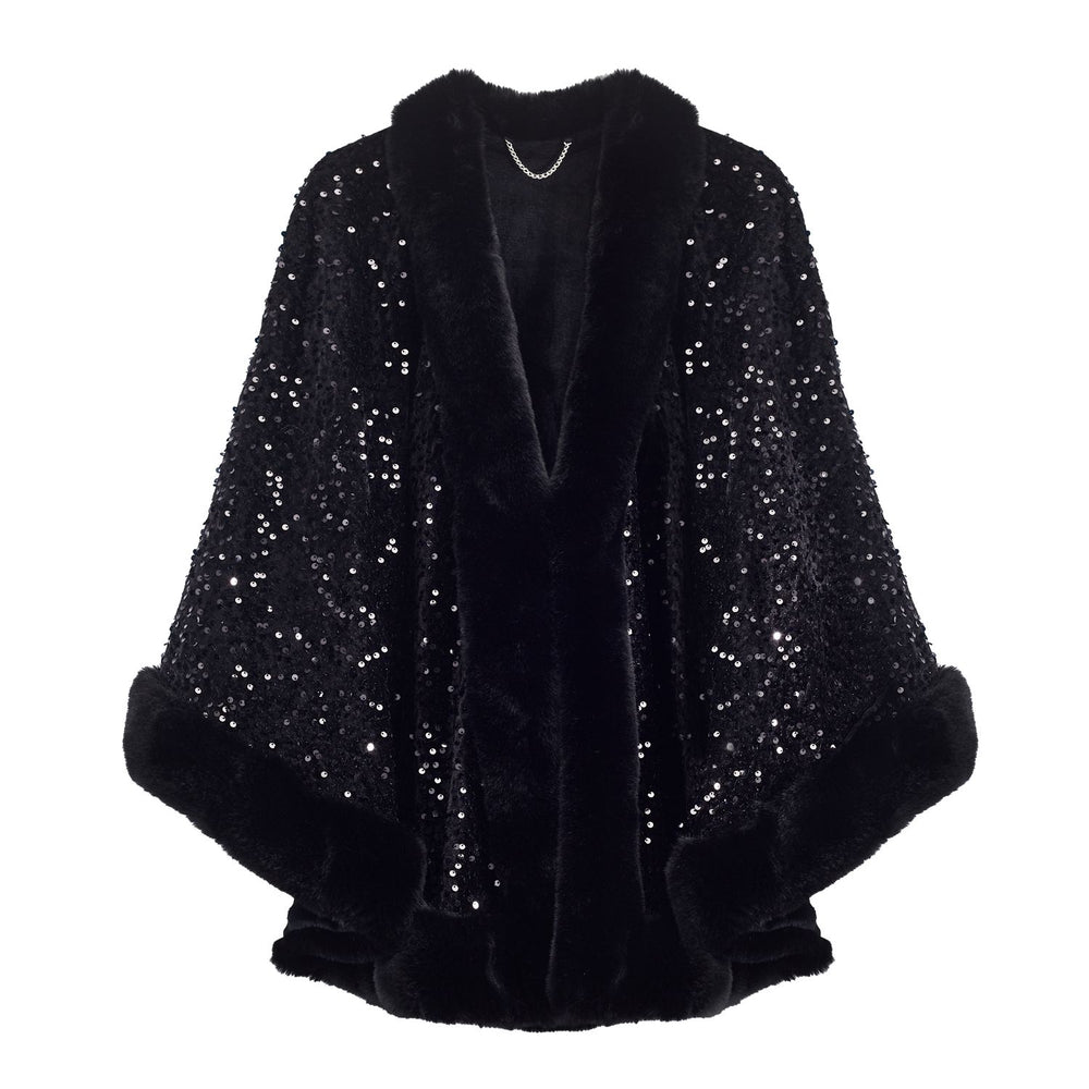 Aurora Poncho Black Textile 