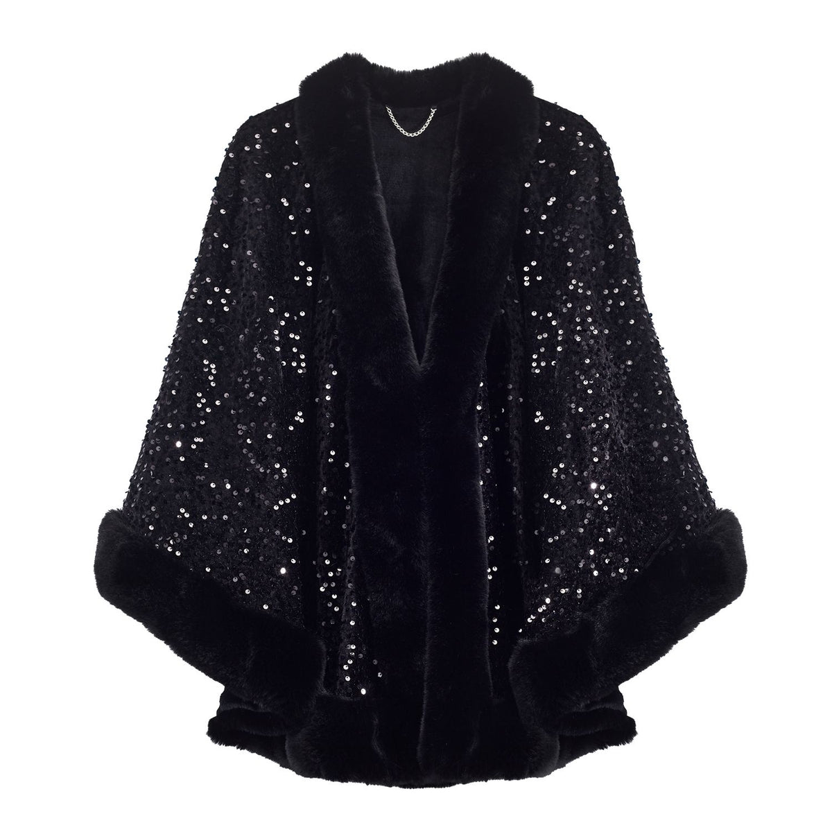 Aurora Poncho Black Textile 