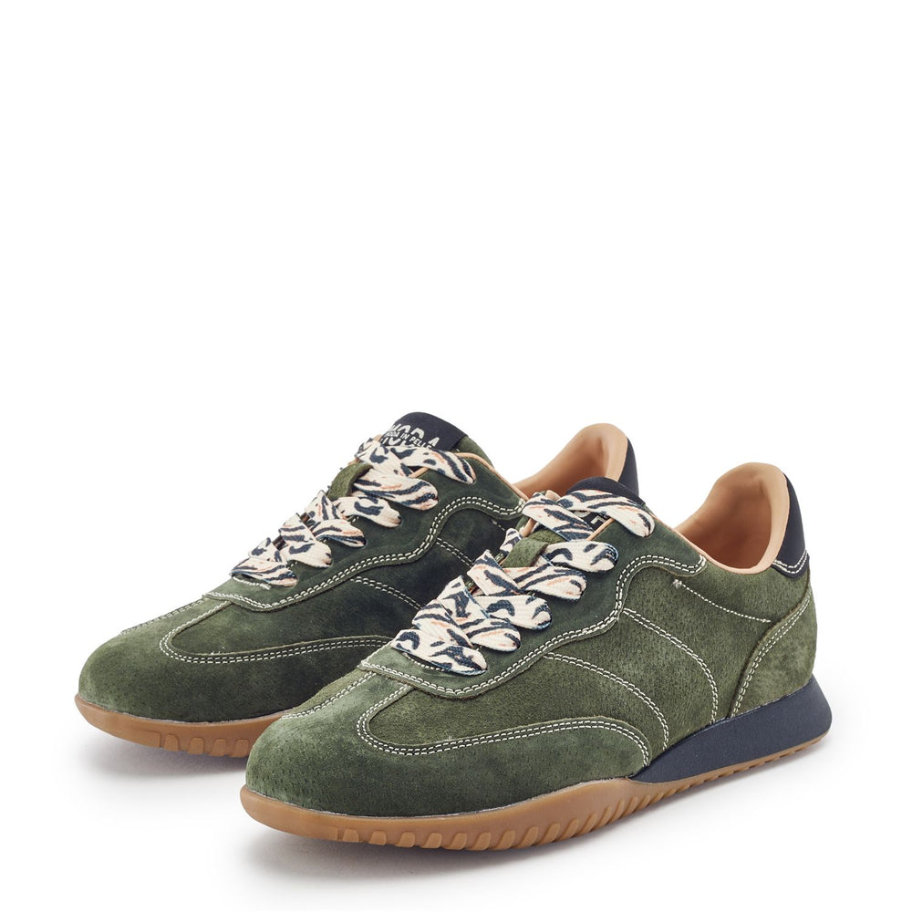 Aveline Khaki Suede Trainers