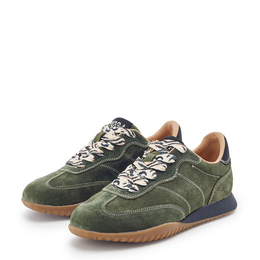Aveline Khaki Suede Trainers