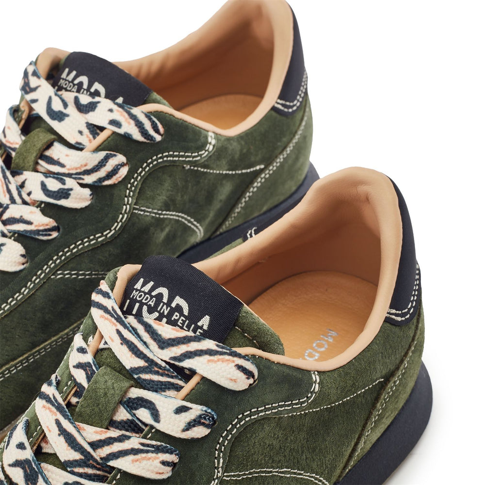 Aveline Khaki Suede Trainers