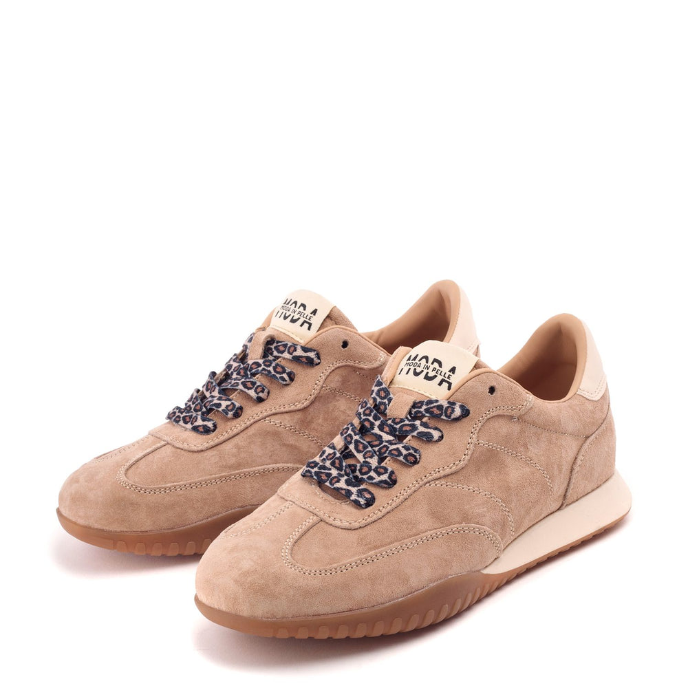 Aveline Taupe Suede Trainers