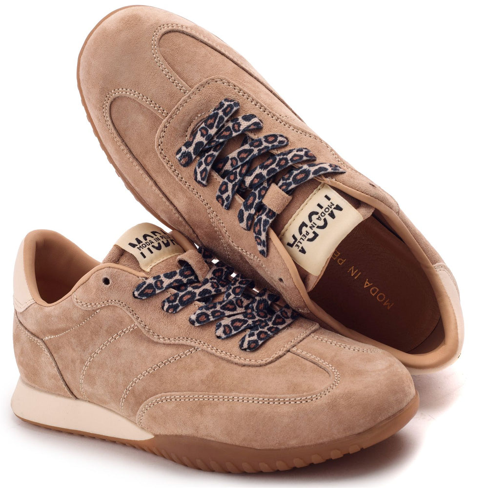 Aveline Taupe Suede Trainers