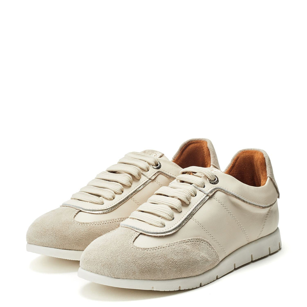 Avrel Off White Leather Trainers