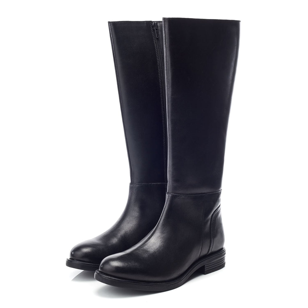 Ayin Black Leather Boots